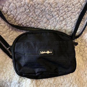 The Sak MultiSak Striped Canvas Cross Body Small Purse Bag Multiple Pockets